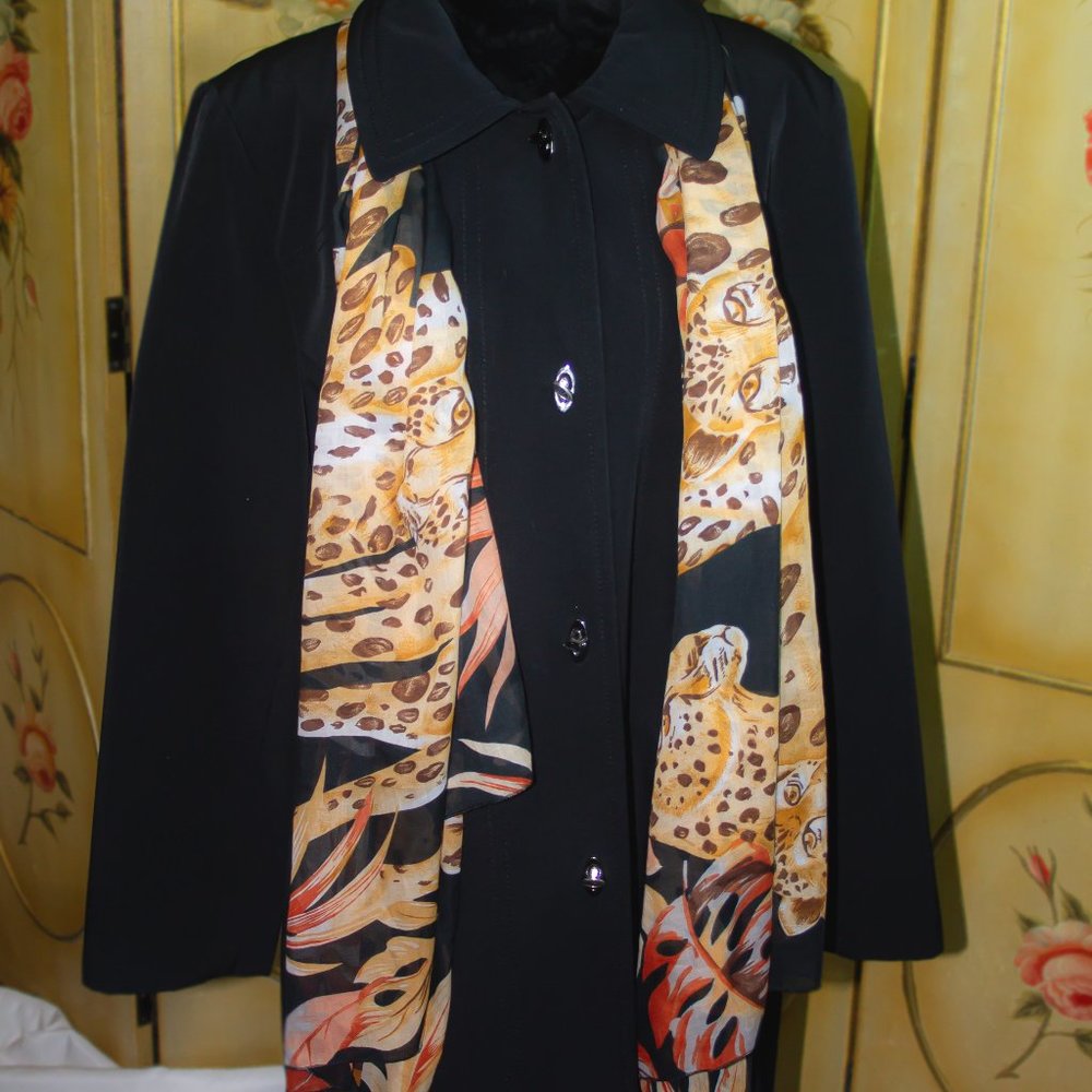 Black Mini Trench Coat